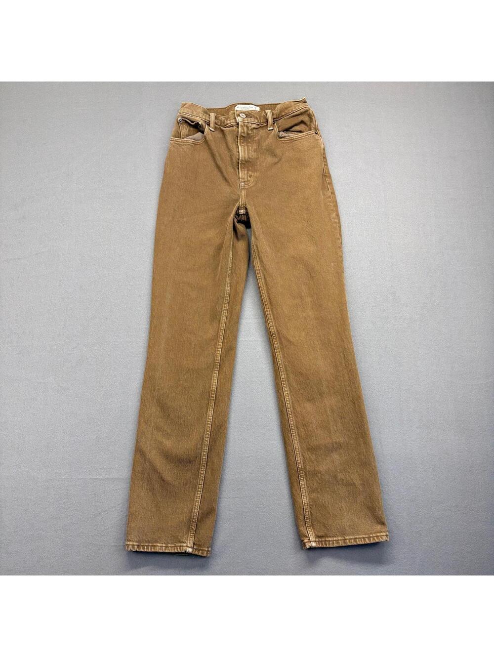 Abercrombie & Fitch '90s Straight Ultra High Rise Jeans 25 Waist Brown